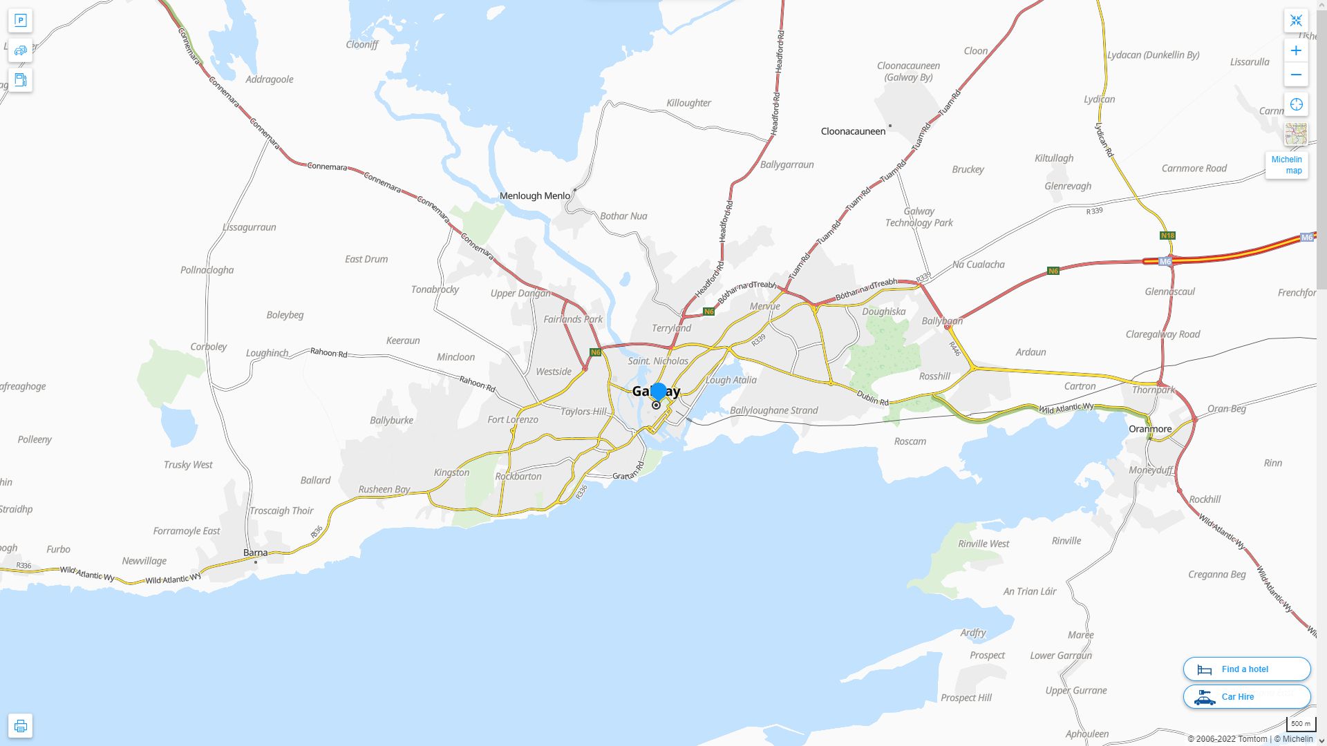 Galway Highway and Road Map